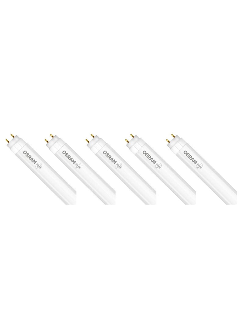 Osram - لمبة أنبوبية LED T8 من Osram بقوة 18 وات 3000 كلفن 1200 مم باللون الأبيض الدافئ G13 - عبوة من 5 قطع - Image 1