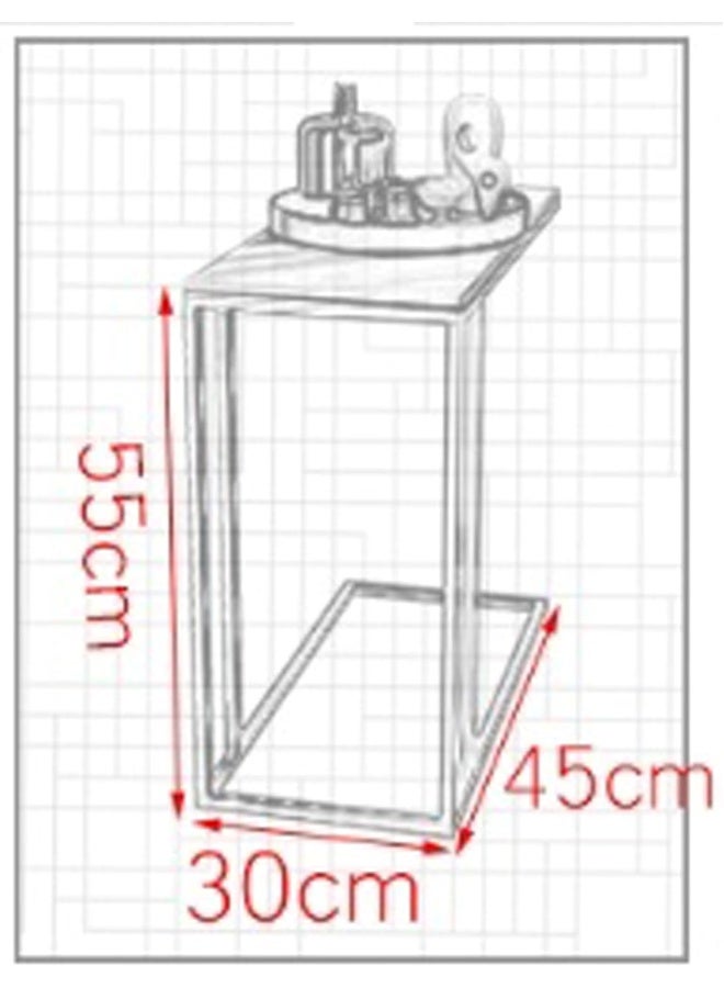 YINZUO Modern Marble Coffee Side Table with Metal Frame and Welding Joint, No Assembly Required, Elegant Tea Table for Living Room and Bedroom (Design 5) - Image 2