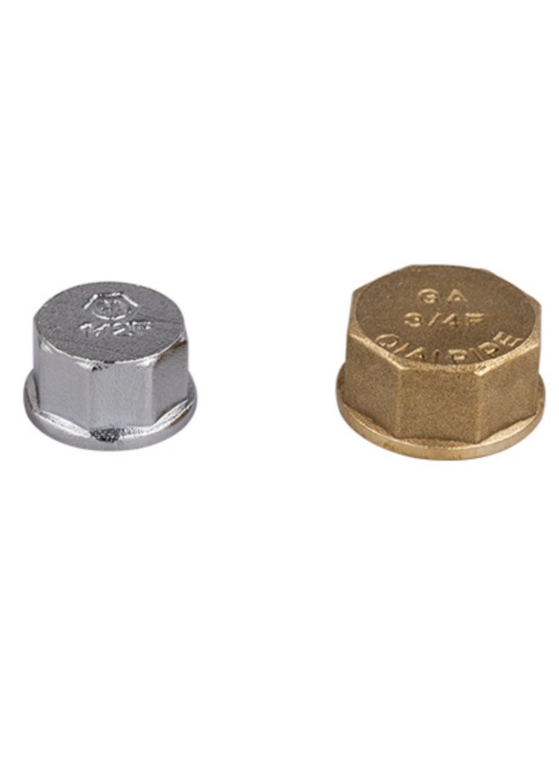 GA  4 Pcs set,  Brass Female cap 3/4 inch TO 1 inch,  Brass Plumbing Fittings Set, High-Purity Copper Alloy, BSPT Thread Standard, - Image 2