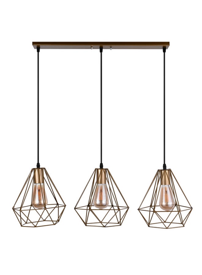 الروضة للإضاءة نجفة ريتمو 3 لمبة | حديث ديكور LED E27 معلقة مصباح سقف اضاءة داخلية مصباح معلق دلاية سقف مودرن نجفة | مناسبة لأي غرفة | | اللون: ذهبي | المقاس: 70x71x70 سم