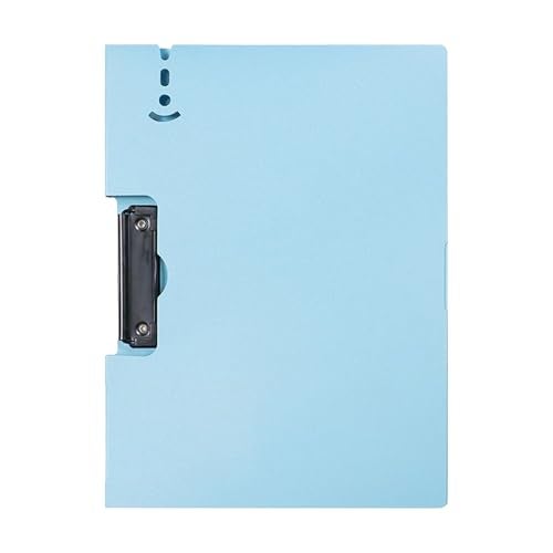 oddpod™ Horizontal A4 Clipboard, Semi-Hard Writing Board/Clip Pad Holder with Outer Cover/Multi-Function Plastic Document Paper Storage File Folder for Students & Professionals - Powder Blue - Image 1
