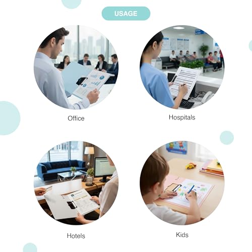 oddpod™ Horizontal A4 Clipboard, Semi-Hard Writing Board/Clip Pad Holder with Outer Cover/Multi-Function Plastic Document Paper Storage File Folder for Students & Professionals - Powder Blue - Image 5
