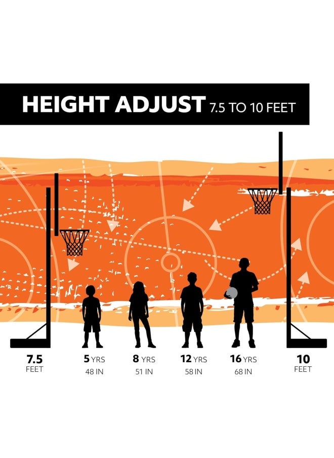 Lifetime - Steel Framed Portable Basketball System, 54 Inch - Image 1