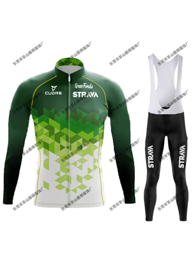 Exclusive For Quick-dry Cycling Suit Spring And Autumn Strava Quick-dry Bicycle Road Bike Long Sleeve Cycling Suit Set
