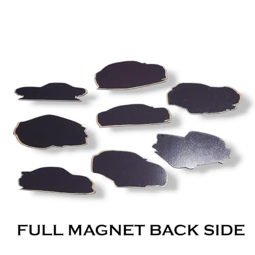 ROOT KRAFT Car Theme Wooden Fridge Magnets (Set of 8_2mm Thickness) - Image 2