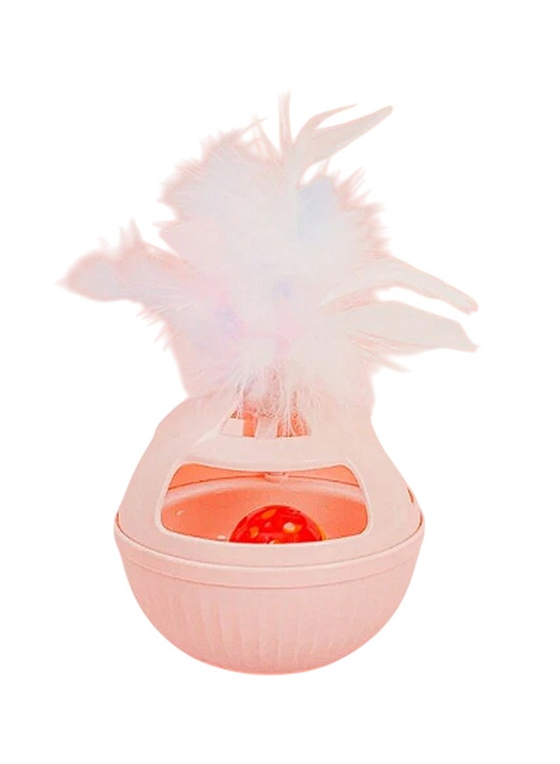 Generic Cat Educational Teasing Toys Rotating Track Slow Belt Feather Bells Orbicular Cat Stick Of The Tumbler Pet Supplies  - Image 1