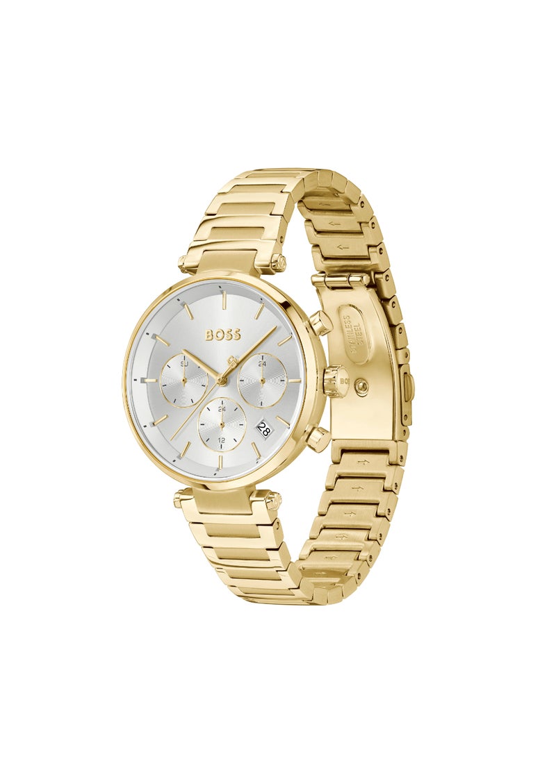 HUGO BOSS HUGO BOSS WATCH ROUND ANALOG WOMEN'S SILVER WHITE CASE WATCH - 1502775  - Image 1