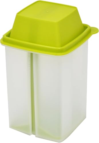 Home-X Pickle Container with Strainer - BPA Free Jalapeno Container for Mess-Free Storage of Condiment Food - Pickle Holder with Easy to Open Lid Design (Green) - Image 1