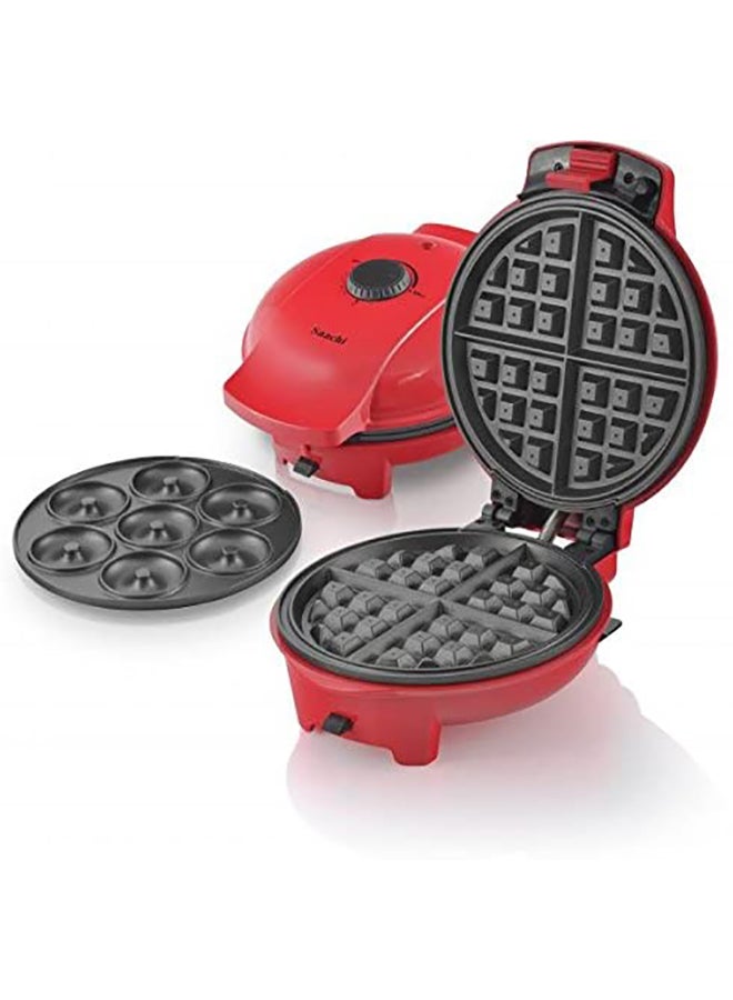 Saachi 3 In 1 Donut, Waffle & Brownie Maker 4 Slices 700 W NL-3M-1557-RD Red - Image 5