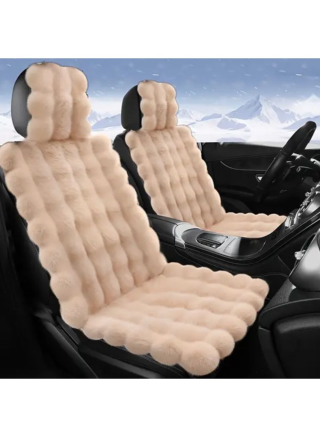 1pc Winter Car Seat Cushion Pink Thickened Bubble Velvet Lightweight Soft Memory Foam Filling Hand Washable Fit for Most Vehicles Enhanced for Cold Weather Plush Texture Durable Fabric - Image 4