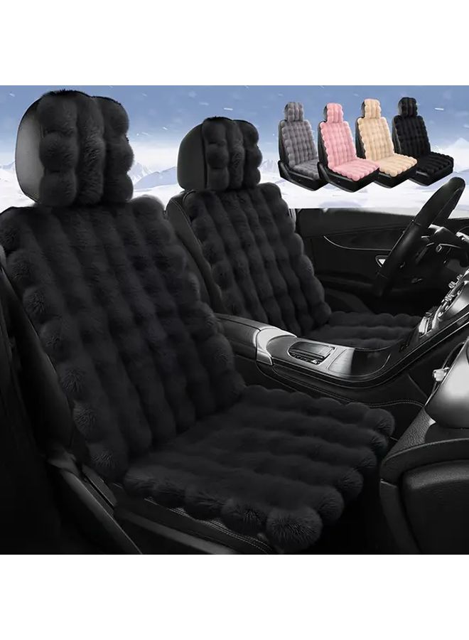 1pc Winter Car Seat Cushion Pink Thickened Bubble Velvet Lightweight Soft Memory Foam Filling Hand Washable Fit for Most Vehicles Enhanced for Cold Weather Plush Texture Durable Fabric - Image 1
