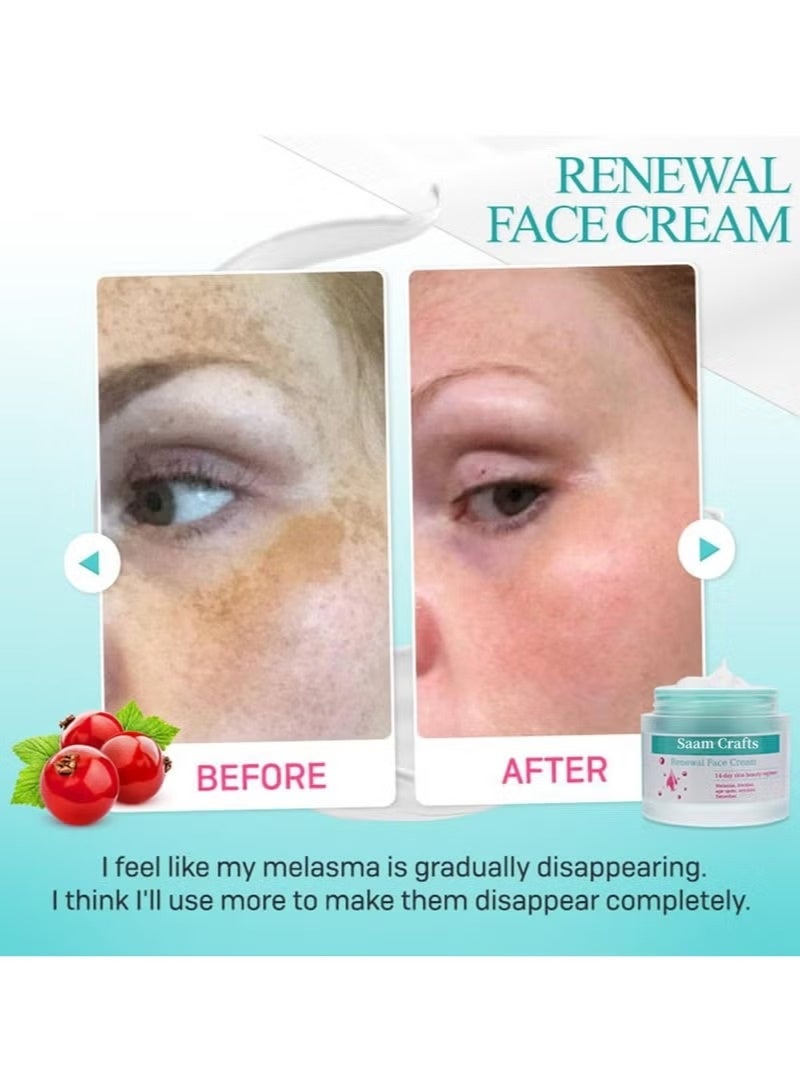 Saam Crafts Saam -Crafts Face Cream，Saam -Crafts Cosmetics Cream Dark Spots Cream,Saam Renewal Face Cream for Melasma and Freckles Treatment for All Skin Types,Anti-wrinkle Face Cream,Korean Saam -Crafts Renewal Face Cream -50g - Image 4