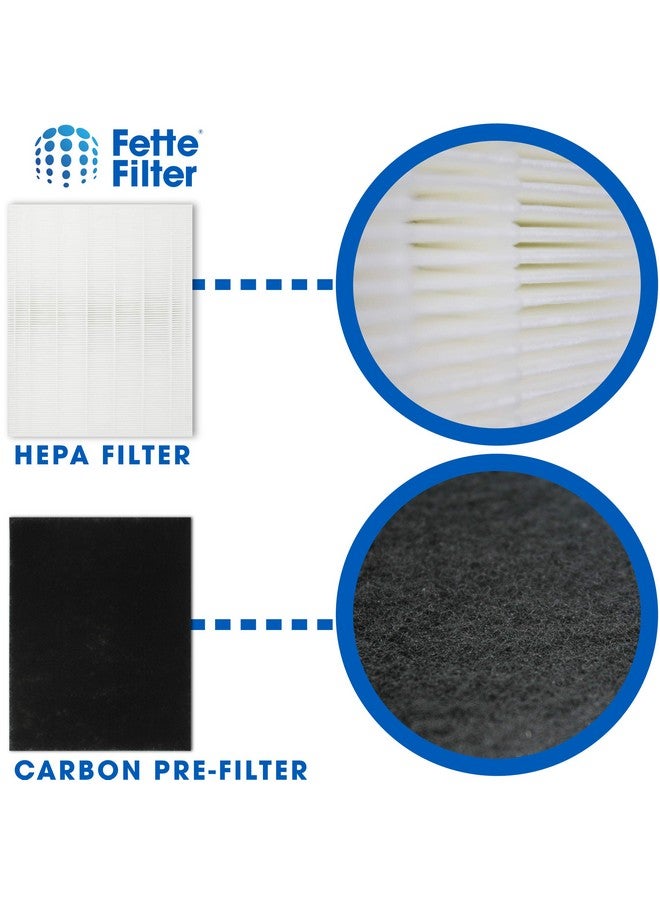 Fette Filter Fette Filter - 115115 Premium True HEPA H13 Filter Compatible with Winix Filter A 115115 Size 21 Plasma Wave Air Purifier AM90 P300 5300 5500 5300-2 6300-2 6300 C909 9800 C535 - Pack of 2 + 8  - Image 5