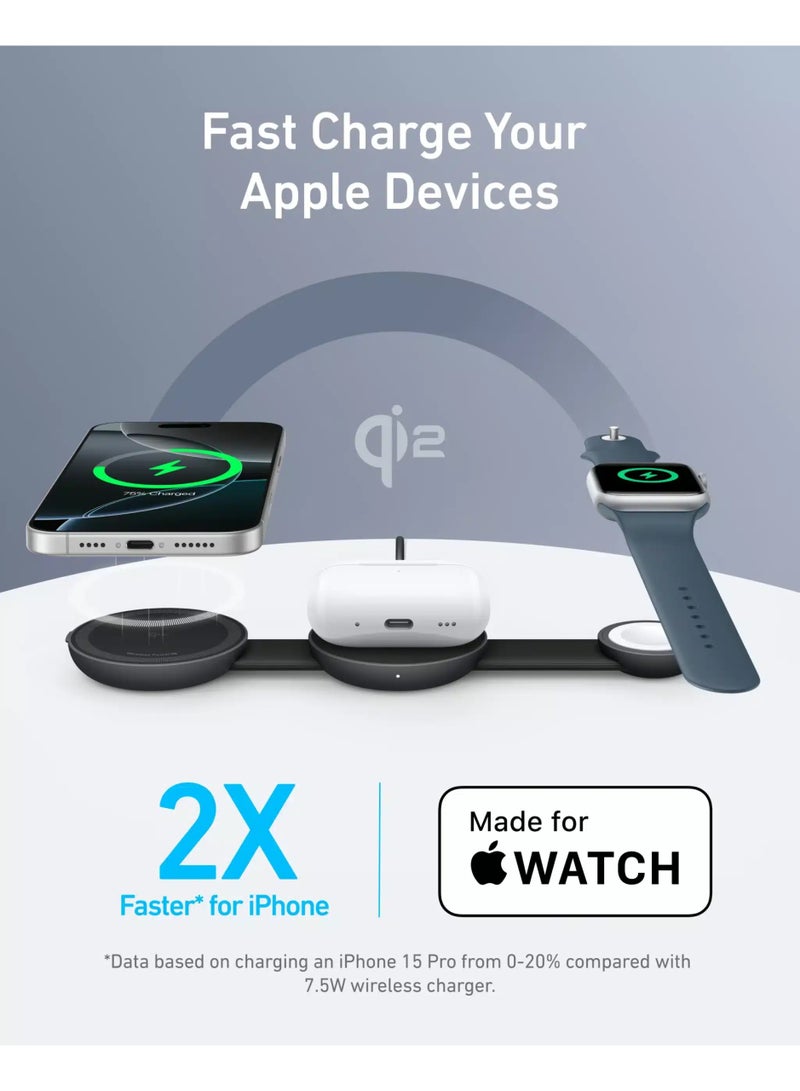 Anker B25M8P11 MagGo 3 في 1 لوحة قابلة للطي مع محول وكابل - أسود - Image 2