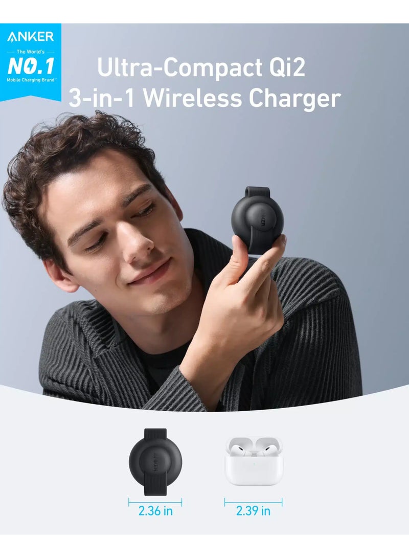 Anker B25M8P11 MagGo 3 في 1 لوحة قابلة للطي مع محول وكابل - أسود - Image 3