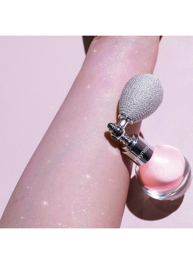 Kaynest - Shimmering Spray Powder Sparkle Powder Kaynest Body Glitter Face High Gloss Spray Highlighter Loose Powder Makeup Spray For Women Hair Nails Makeup (9 Dolce Pink) - Image 1