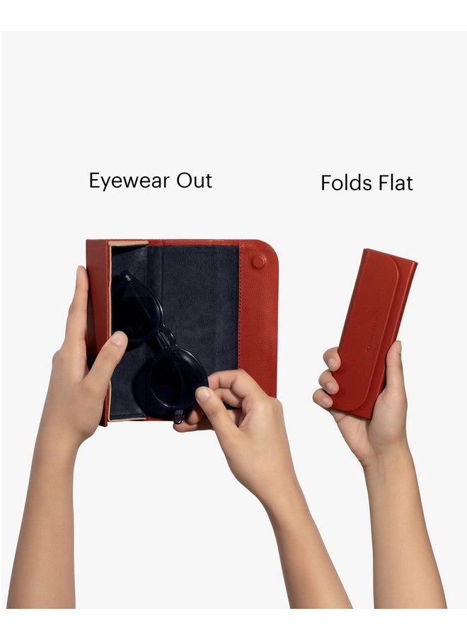 DailyObjects DailyObjects Leather Foldaway Slim Eyewear/Sunglass Case - A Classic and Protective Companion for Your Sunglasses  - Image 3