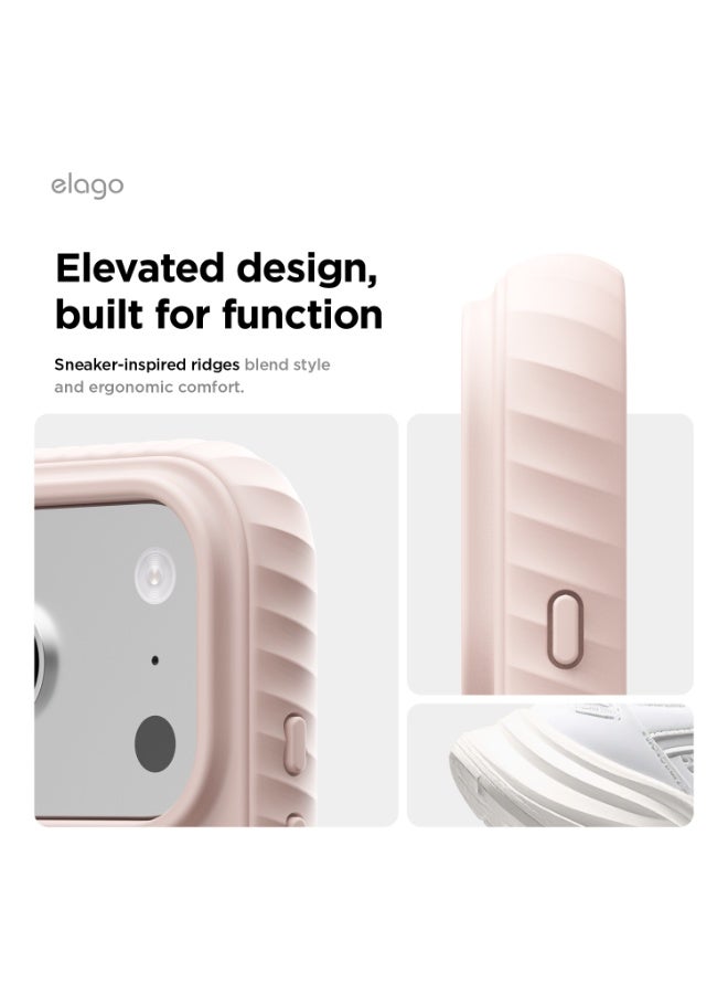 Elago Magnetic Ridge Silicone for iPhone 17 Pro MAX case cover [Camera Control Button Cover] compatible with MagSafe Shockproof - Light Pink - Image 3