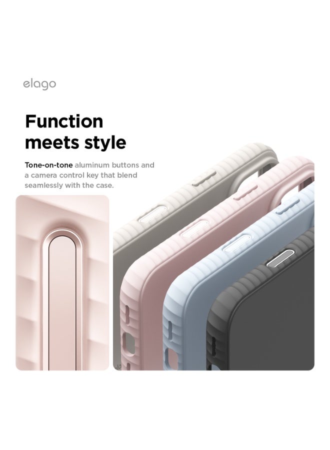 Elago Magnetic Ridge Silicone for iPhone 17 Pro MAX case cover [Camera Control Button Cover] compatible with MagSafe Shockproof - Light Pink - Image 5