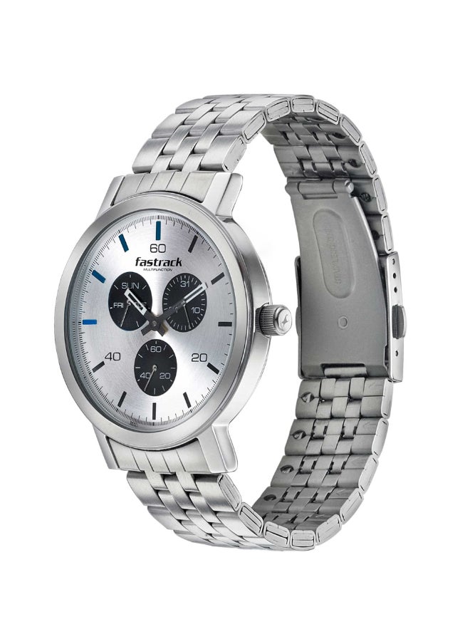 fastrack Fastrack Mens 43 mm Dial It Up Silver Dial Stainless Steel Analog Watch - 3238SM01  - Image 3