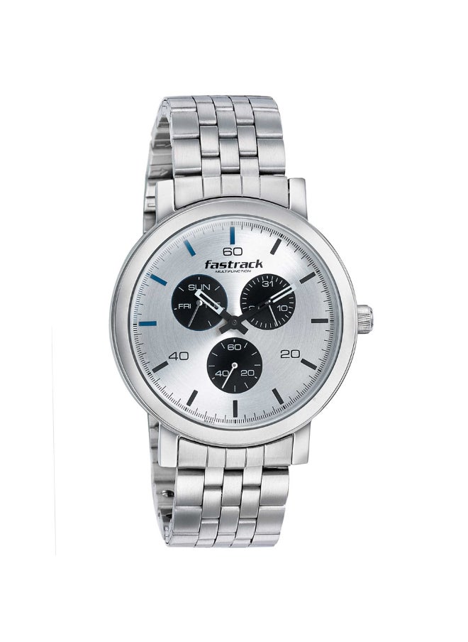 fastrack Fastrack Mens 43 mm Dial It Up Silver Dial Stainless Steel Analog Watch - 3238SM01  - Image 2