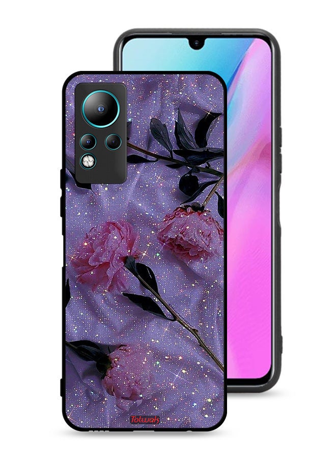 Tolwak غطاء حماية إنفينكس نوت 11 مزين بالورود اللامعة - Image 1
