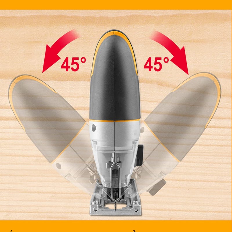 INGCO JigSaw, 800W Variable Speed Jig saw, Corded Jig Saw with 4 Step Pendulum Function Electric Jigsaw With Guide Scale, 3000rp,Wood,Steel, Professional Jigsaw with 5pcs Saw Blade - Image 3