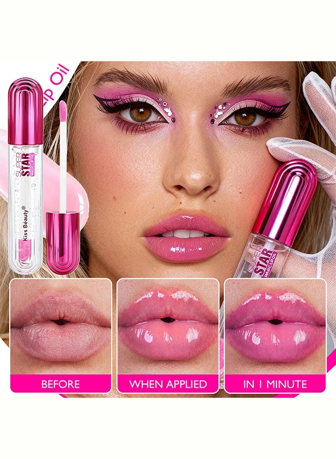 Kiss Beauty Super Star Magic Lip Oil, Persistent Moisturizing Lip Gloss for Shiny Plump Lips 6 ml - Image 2
