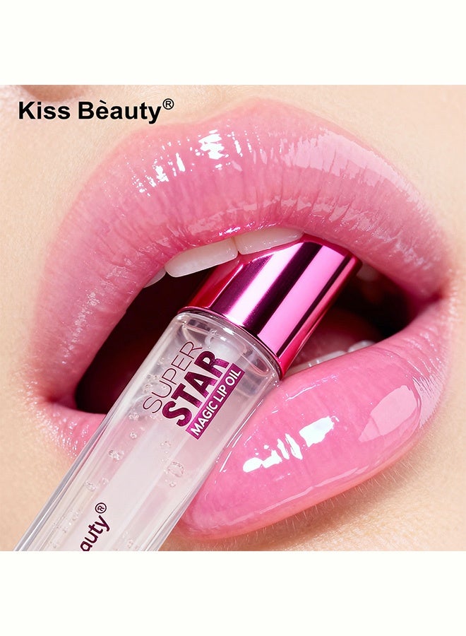 Kiss Beauty Super Star Magic Lip Oil, Persistent Moisturizing Lip Gloss for Shiny Plump Lips 6 ml - Image 3