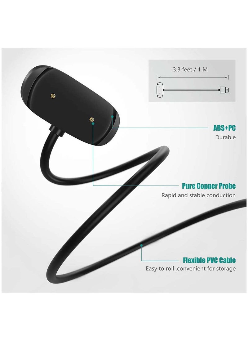 Y&D Watch Charger for Amazfit GTR 2, 2e, 2 eSIM, GTS Mini, BIP U, U Pro, Pop Zepp E, Z,T-Rex Pro - USB Charging Cable 3.3ft /100cm Smartwatch Accessories  - Image 2