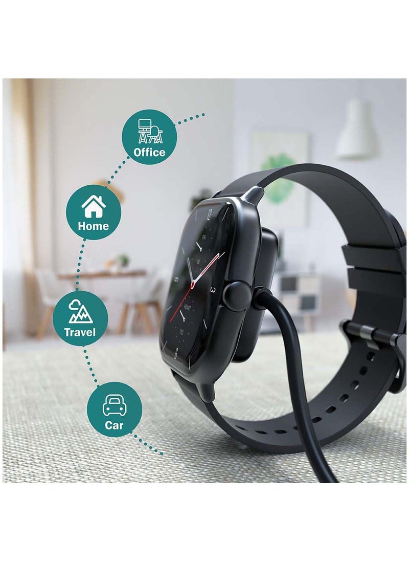 Y&D Watch Charger for Amazfit GTR 2, 2e, 2 eSIM, GTS Mini, BIP U, U Pro, Pop Zepp E, Z,T-Rex Pro - USB Charging Cable 3.3ft /100cm Smartwatch Accessories  - Image 5