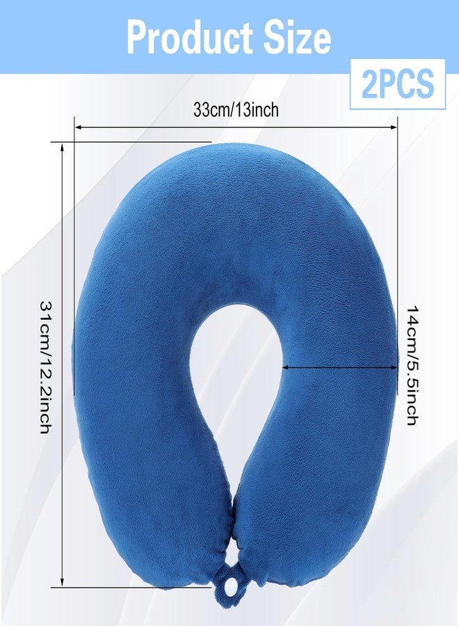 Prasacco 2 Packs Travel Neck Pillow Case Cover, U Shaped Neck Pillow Cover Comfortable Neck Pillow Cover Soft and Smooth Neck Pillow Cover Washable Airplane Pillow Cover (Only Pillow Covers) - Image 2