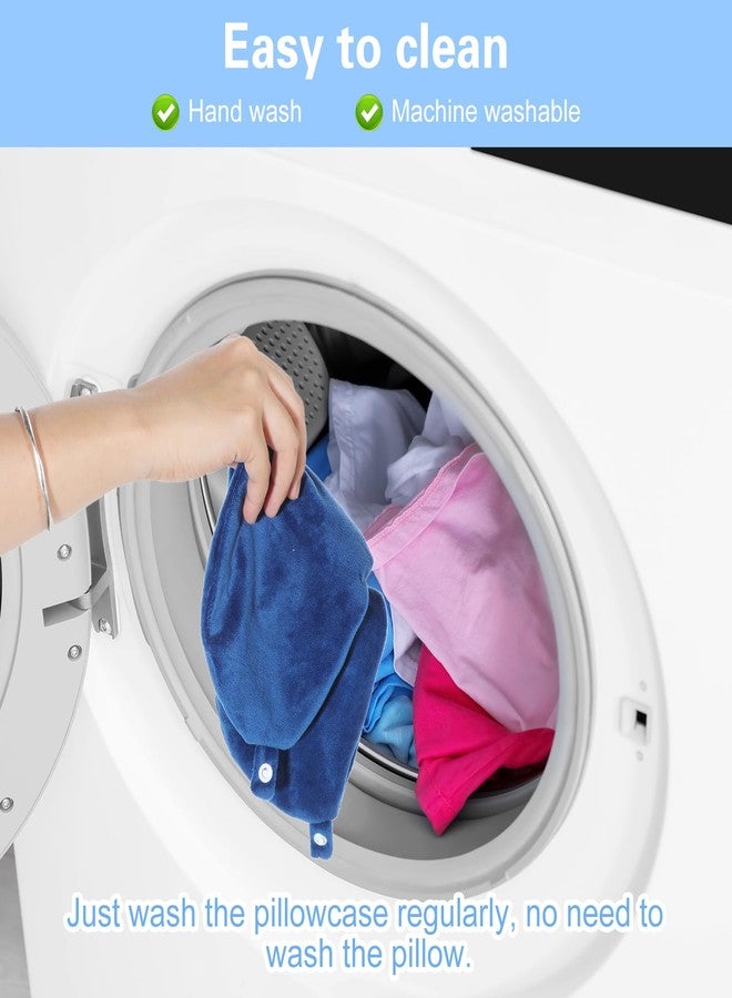 Prasacco 2 Packs Travel Neck Pillow Case Cover, U Shaped Neck Pillow Cover Comfortable Neck Pillow Cover Soft and Smooth Neck Pillow Cover Washable Airplane Pillow Cover (Only Pillow Covers) - Image 5