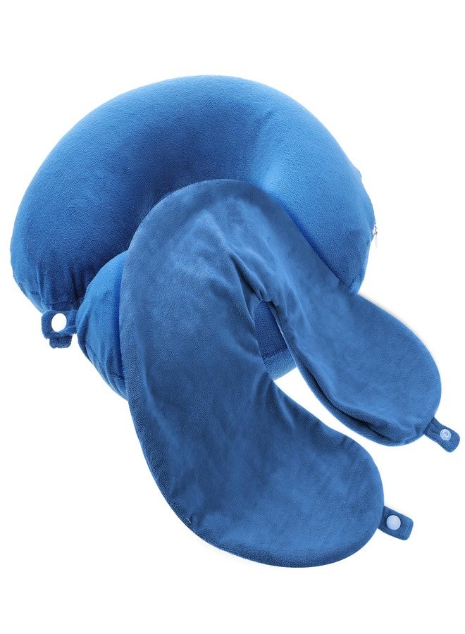 Prasacco 2 Packs Travel Neck Pillow Case Cover, U Shaped Neck Pillow Cover Comfortable Neck Pillow Cover Soft and Smooth Neck Pillow Cover Washable Airplane Pillow Cover (Only Pillow Covers) - Image 1