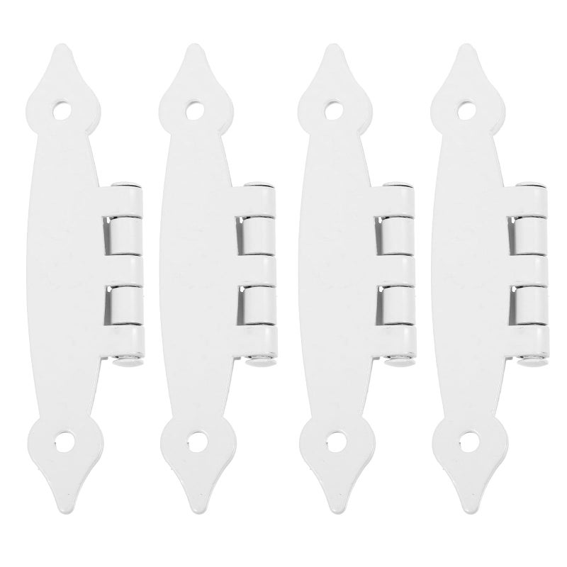 4Pcs White Steel H Shape Cabinet Door Hinges 89x37x1 2mm Flat Interior Hinge Replacement - Image 2