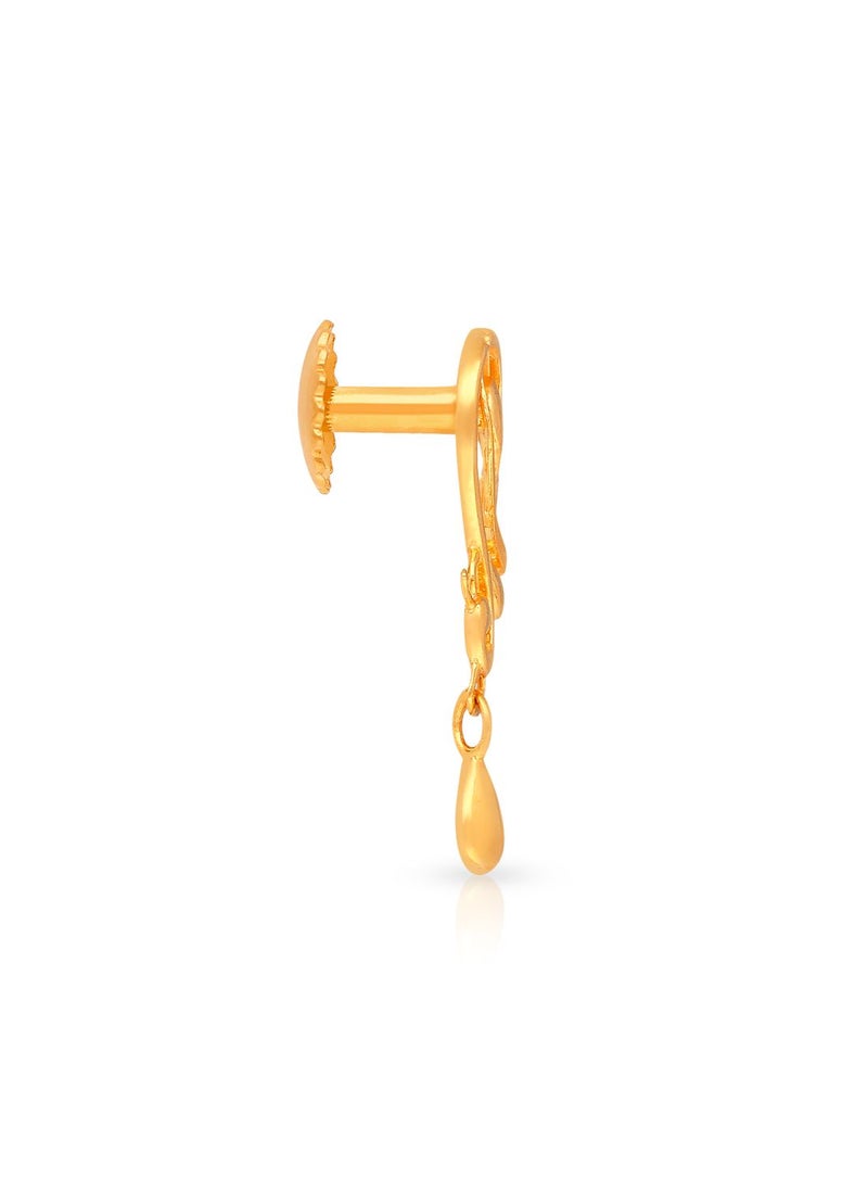 Malabar Gold and Diamonds 22k 916 Purity Gold Drops Earrings for Women DZER400Y  - Image 2