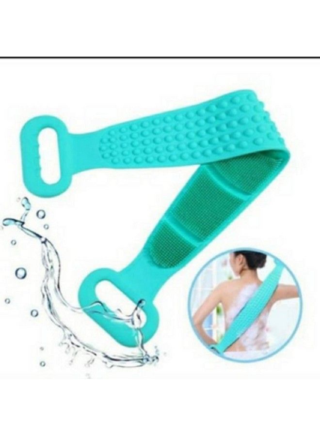 JM SELLER Silicone Body Back Scrubber Bath Brush Washer For Dead Skin Removal Mens Womens Double Side Brush Belt For Shower Exfoliating Belt Easy To Clean (Body Scrubber) - Image 1