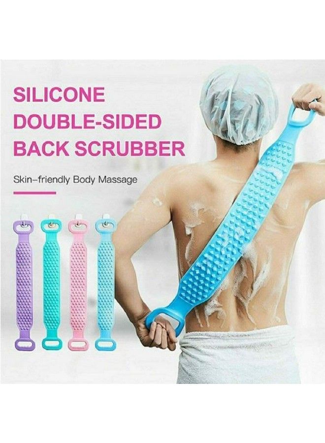 JM SELLER Silicone Body Back Scrubber Bath Brush Washer For Dead Skin Removal Mens Womens Double Side Brush Belt For Shower Exfoliating Belt Easy To Clean (Body Scrubber) - Image 3