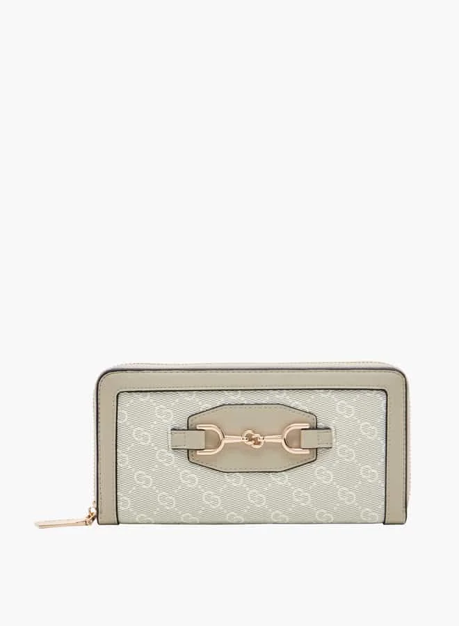 سيليست Women Monogram Print Zip-Around Wallet