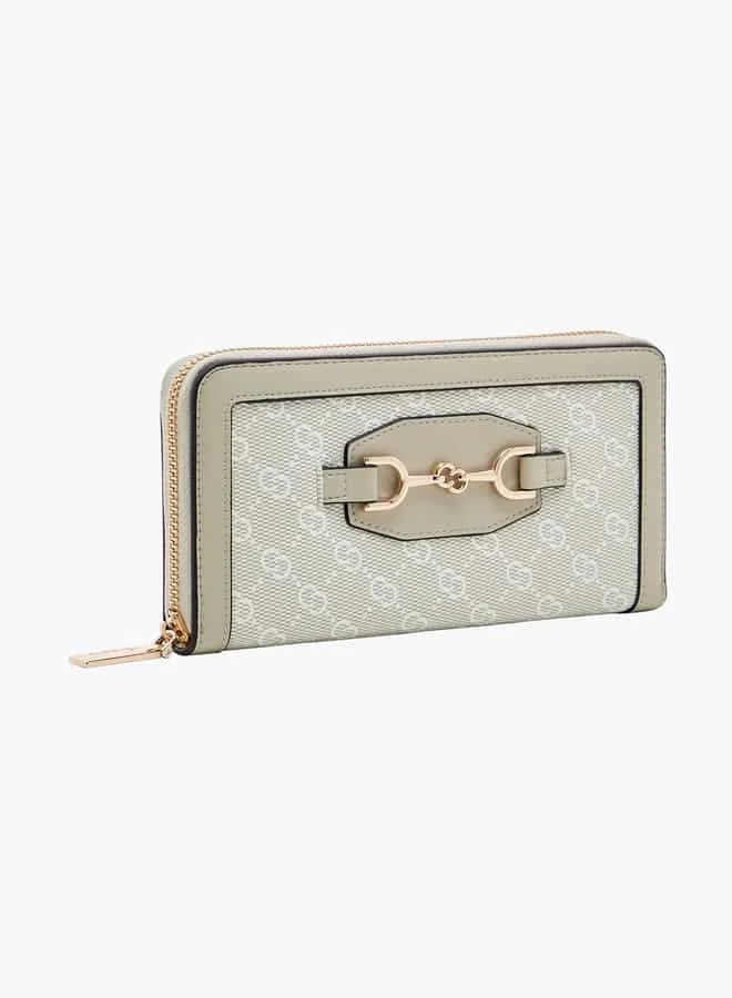 سيليست Women Monogram Print Zip-Around Wallet