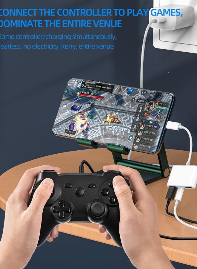HOYULLI USB-C to Dual USB A Adapter(3in1)Type-C Charge Cable Accessorie Thunderbolt Charging Port Converter Keyboard Mouse U Disk USB Card Reader OTG Dongle Compatible for Samsung LG Google Pixel Macbook Pro - Image 5