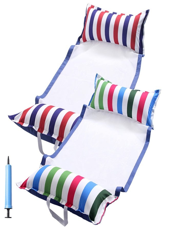 FindUWill Pool Floats Adult with Fabric Headrest, 4in1 Pool Float (Saddle, Lounge Chair, Hammock, Drifter), Inflatabale Floaties Toys for Pool Party, Poolside Party, Beach Vacation - Image 2