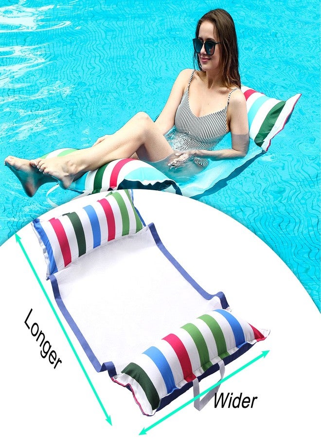 FindUWill Pool Floats Adult with Fabric Headrest, 4in1 Pool Float (Saddle, Lounge Chair, Hammock, Drifter), Inflatabale Floaties Toys for Pool Party, Poolside Party, Beach Vacation - Image 3