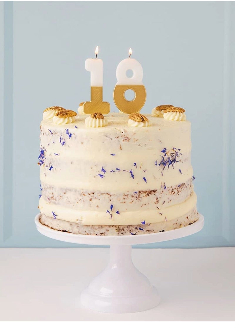 Talking Tables Talking Tables 8 Number Birthday Candles, Gold Candle for Cake Decoration, Candle for Birthday Cake Topper, Anniversary Cake Number Candle. Candles stick for special occasions such as birthdays and Anniversaries.  - Image 2