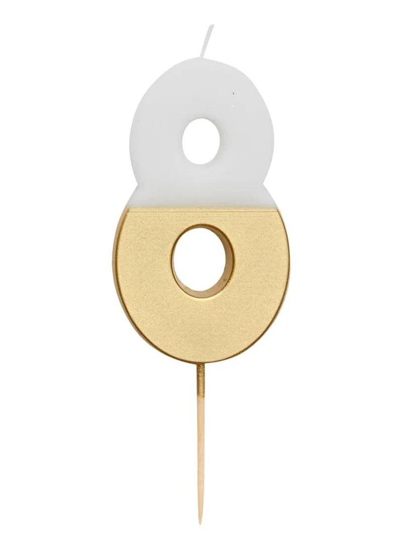Talking Tables Talking Tables 8 Number Birthday Candles, Gold Candle for Cake Decoration, Candle for Birthday Cake Topper, Anniversary Cake Number Candle. Candles stick for special occasions such as birthdays and Anniversaries.