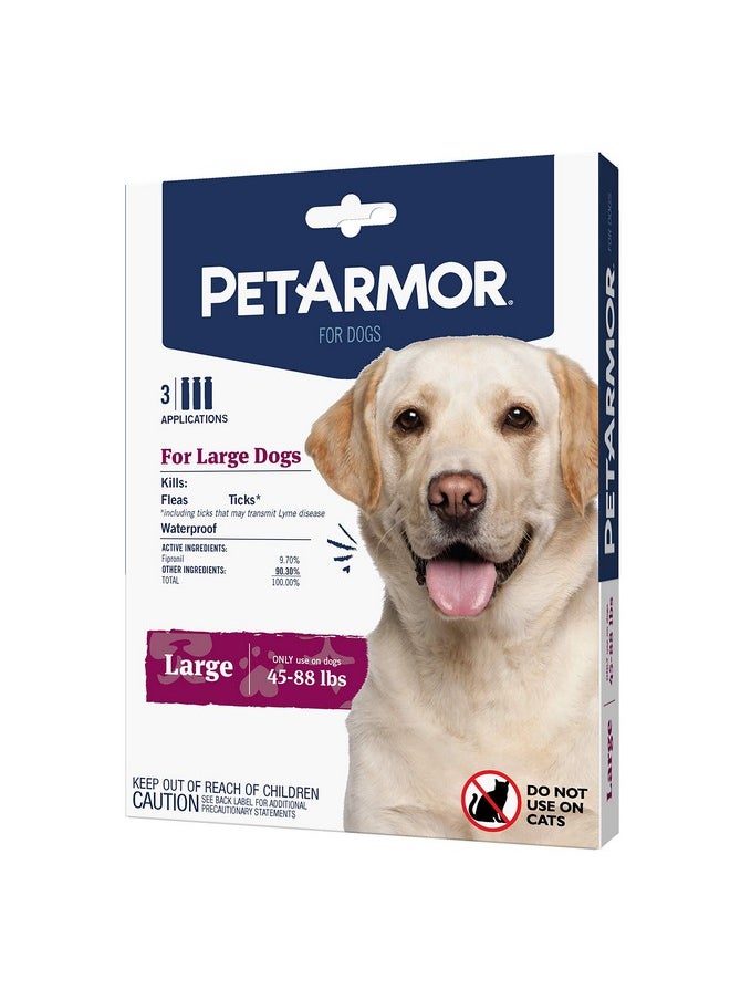 PetArmor - For Dogs, Flea And Tick Treatment For Large Dogs (4588 Pounds), Includes 3 Month Supply Of Topical Flea Treatments - Image 1