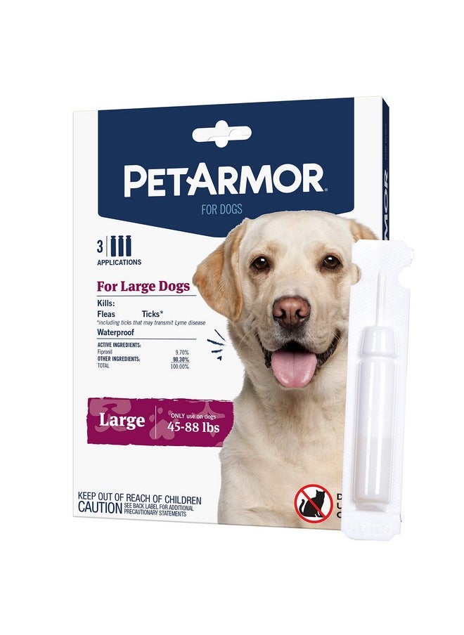 PetArmor - For Dogs, Flea And Tick Treatment For Large Dogs (4588 Pounds), Includes 3 Month Supply Of Topical Flea Treatments - Image 1