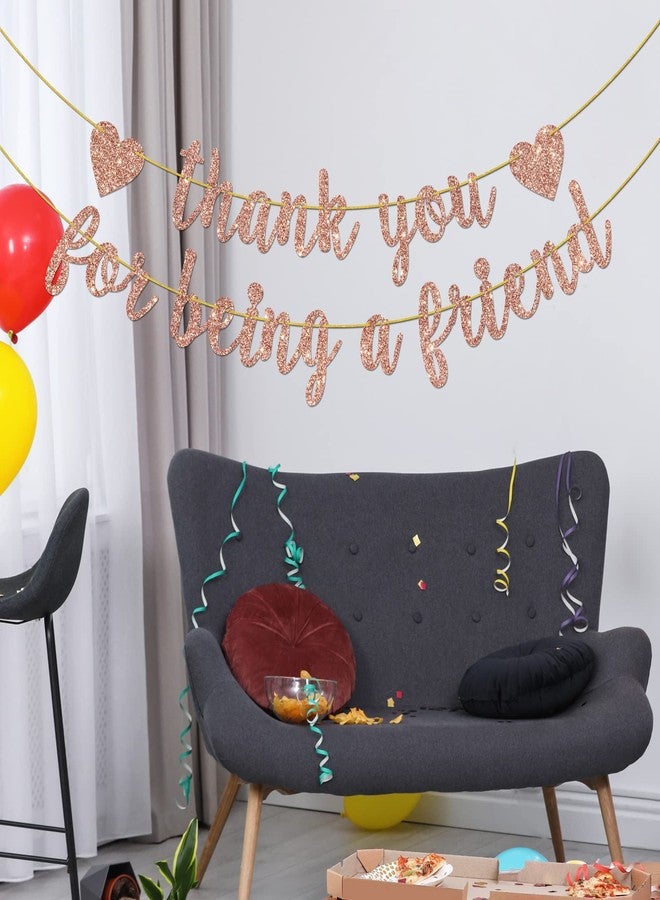 Helewilk Thank You for Being a Friend Banner, Girls Party Decorations, Thank You Party Banner, Friends Birthday/Anniversary/Graduation Party Hanging Decor Supplies - Image 5