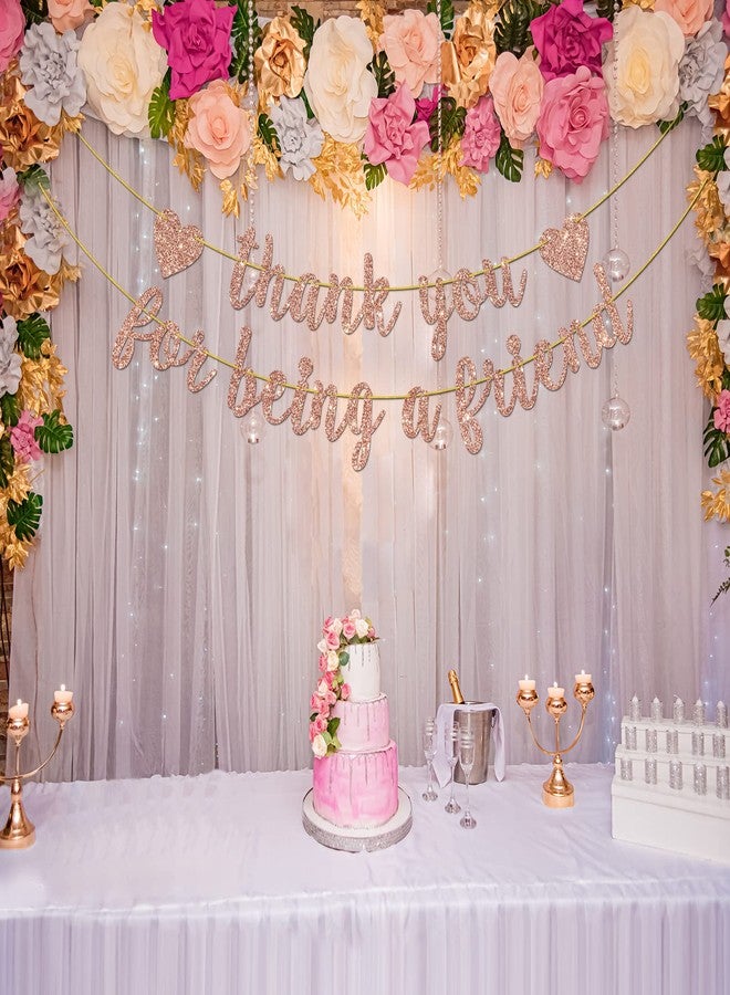 Helewilk Thank You for Being a Friend Banner, Girls Party Decorations, Thank You Party Banner, Friends Birthday/Anniversary/Graduation Party Hanging Decor Supplies - Image 4