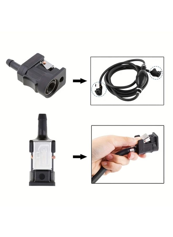 Fuel Tank End Female Section Adapter 4pcs 6Mm Hose For Outboard Motor Jet - Image 4